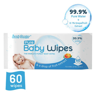 Pure baby wipes - 60 Pcs