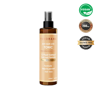 Panorama Professional Anti-Hair Loss Tonic 200 ml Biotin-Caffeine-Zinc-Pb5-Niacin/ Vegan Formula