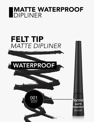 Flormar - Matte Waterproof Dipliner Black