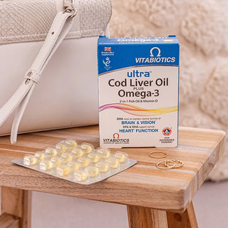 Vitabiotics - Aquamarine Omega-3+Cod Liver 550Mg 60 cabs
