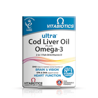 Vitabiotics - Aquamarine Omega-3+Cod Liver 550Mg 60 cabs