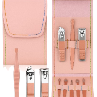 Travel size Manicure 1 Travel Care Set - Rose Color - 8 pcs