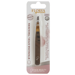 Florya - Stainless steel tweezers - Angled
